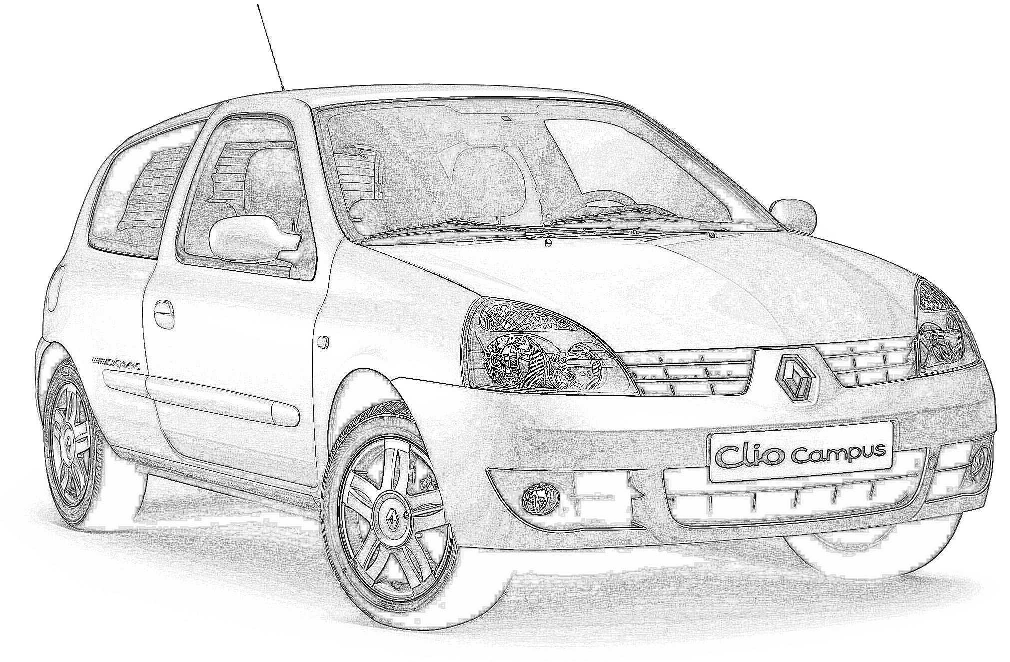 Renault Clio 2 - Dibujo 2D - 19726 - Model COPY - Español