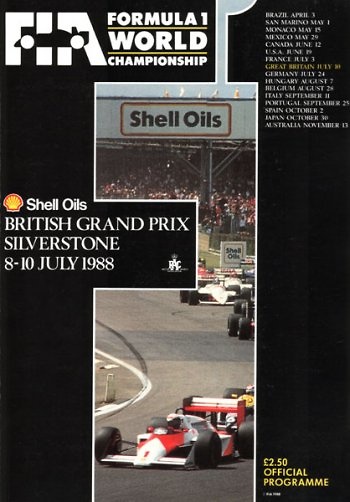 Poster del GP. de Gran Bretaña de 1988 