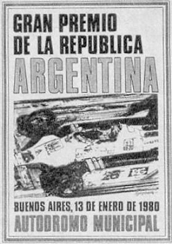 Poster del GP. F1 de Argentina de 1980 