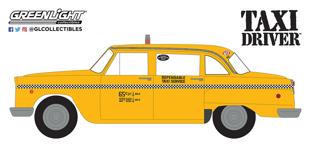 Checker Taxicab - Travis Bickle's (Taxi Driver) 1976 Greenlight 44608B 1/64 