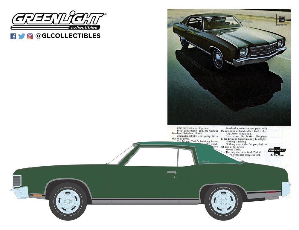 Chevrolet Monte Carlo (1970) Greenlight 39030D 1/64 