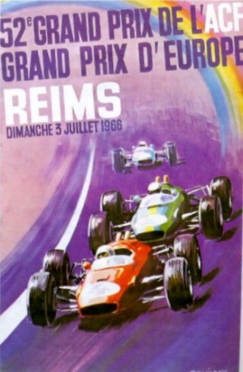 Poster del GP. F1 de Francia de 1966 