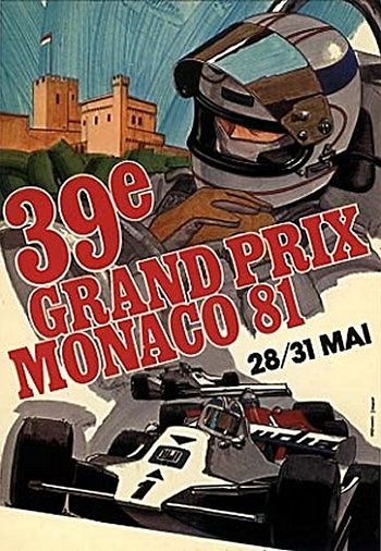 Poster del GP. F1 de Mónaco de 1981 