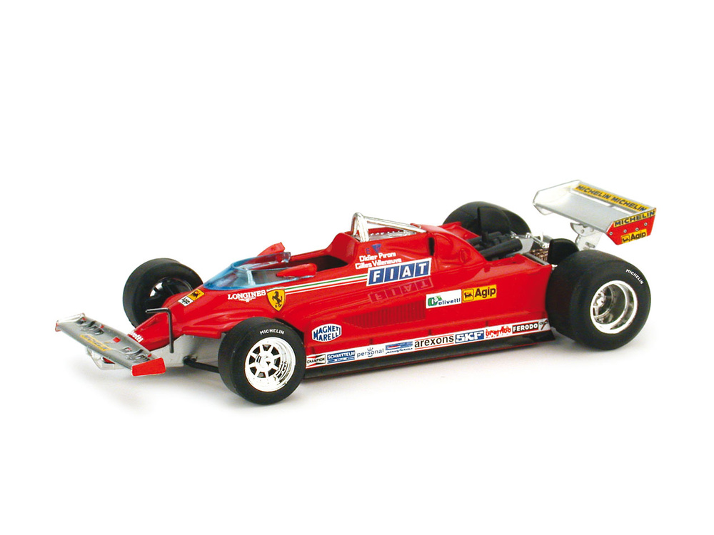 Ferrari 126 CK Turbo Test Monza Gilles Villeneuve y Didier Pironi (1981) Brumm R390B 1/43 