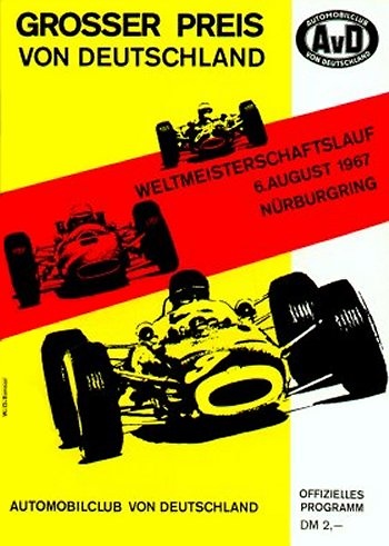 Poster del GP. F1 de Alemania de 1967 