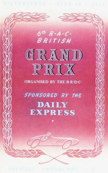 Poster del GP. F1 de Gran Bretaña de 1953 