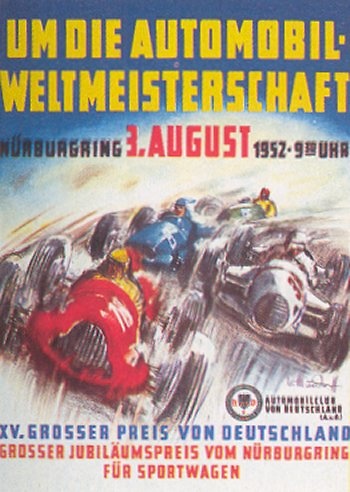 Poster GP. F1 Alemania 1952 