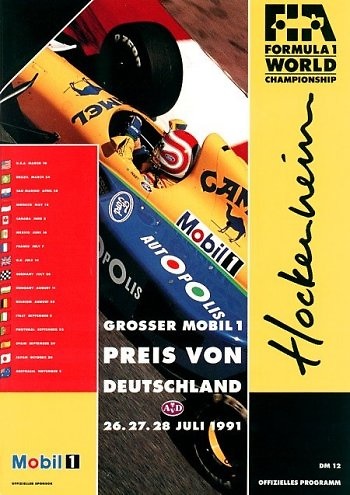 Poster del GP. F1 de Alemania de 1991 