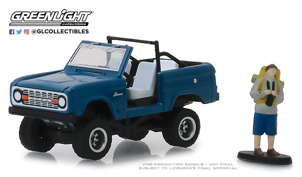 97060-B 1:64 The Hobby Shop Series 6 - 1967 Ford Bronco (Doors Removed) with Backpacker 