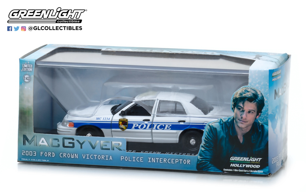 Ford Crown Victoria - Police Interceptor California Police MacGyver (2003) Greenlight 86520 1/43 