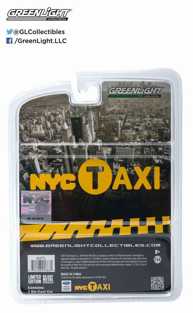 Ford Crown Victoria Taxi Nueva York (2011) Greenlight 29773 1/64 