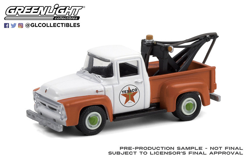 Ford F-100 Tow Truck - Texaco Filling Station (1956) Greenlight 41120B 1/64 