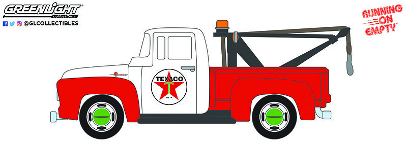 Ford F-100 Tow Truck - Texaco Filling Station (1956) Greenlight 41120B 1/64 