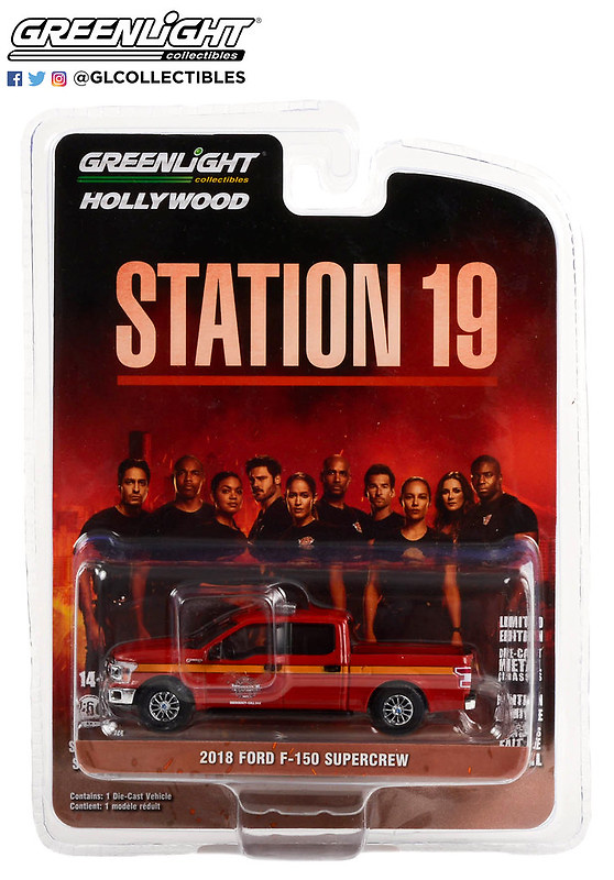 Ford F150 SuperCrew Bomeros de Seattle (2018) Station 19 Greenlight 44960F 1/64 