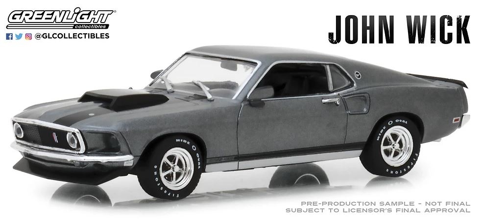 Ford Mustang Boss 429 pelicula John Wick (1969) Greenlight 86540 escala 1/43 