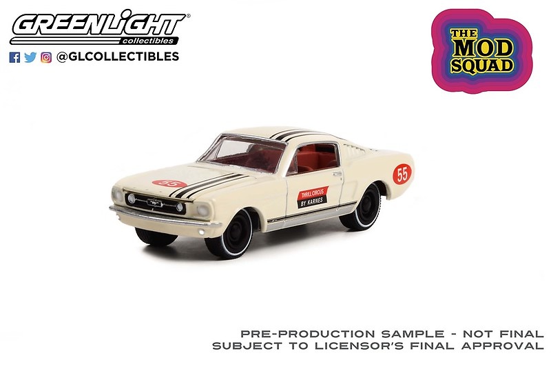 Ford Mustang Fastback nº 55 - Trill Circus by Karnes - The Mod Squad (1968-73) Greenlight 44960A 1/64 