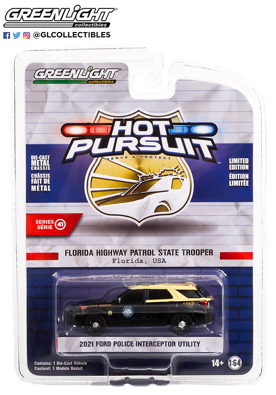 Ford Police Interceptor Utility - Patrulla Estatal de carreteras de Florida (2021) Greenlight 42990F 1/64 