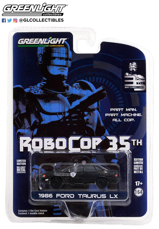 Ford Taurus LX - RoboCop 35th Anniversary Detroit (1986) Greenlight 28120D escala 1/64 