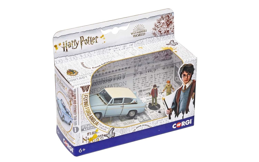 Harry Potter - Ford Anglia Encantado con figuras de Harry y Ron Corgi CC99725 