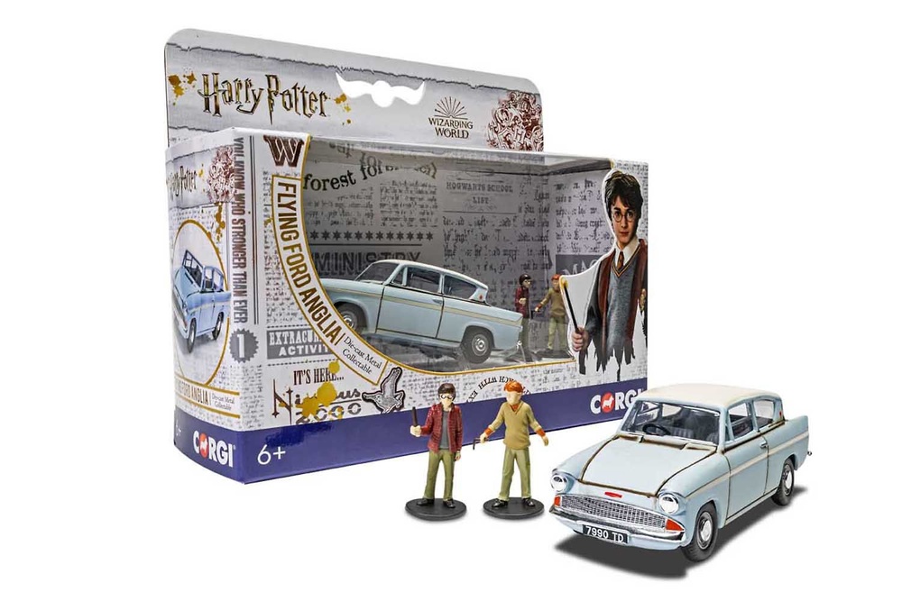 Harry Potter - Ford Anglia Encantado con figuras de Harry y Ron Corgi CC99725 