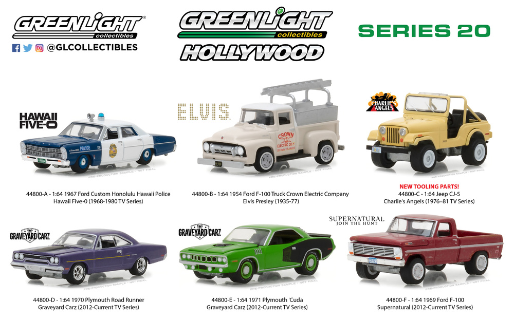 Jeep CJ-5 pelicula Los Angeles de Charlie (1976) Greenlight escala 1/64 