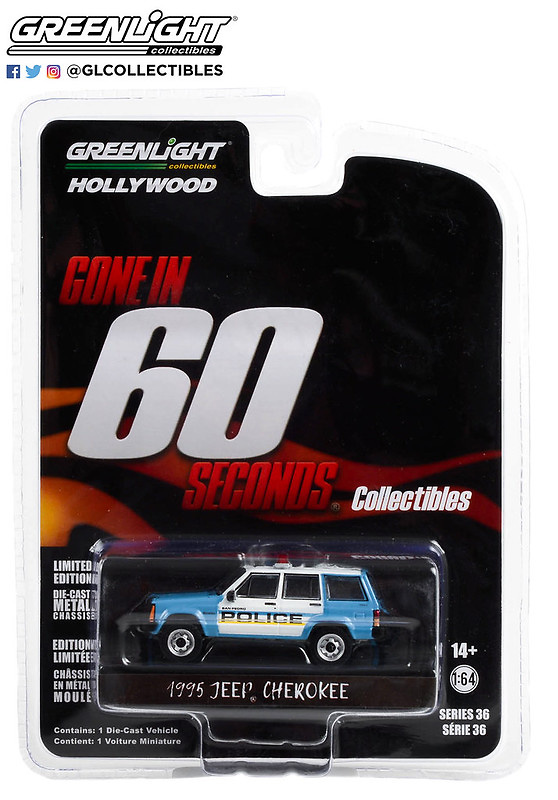 Jeep Cherokee Policia de San Pedro (1995) 60 Segundos Greenlight 44960E 1/64 