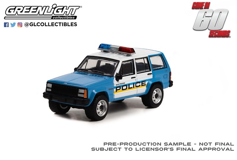 Jeep Cherokee Policia de San Pedro (1995) 60 Segundos Greenlight 44960E 1/64 