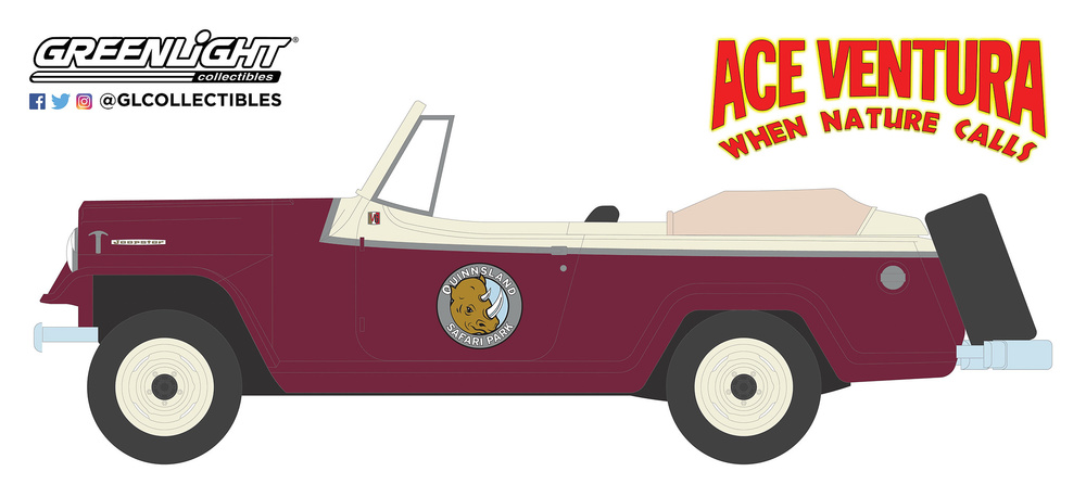 Jeep Comando Convertible (1967) Ace Ventura: When Nature Calls (1995) Greenlight 44880F 1/64 