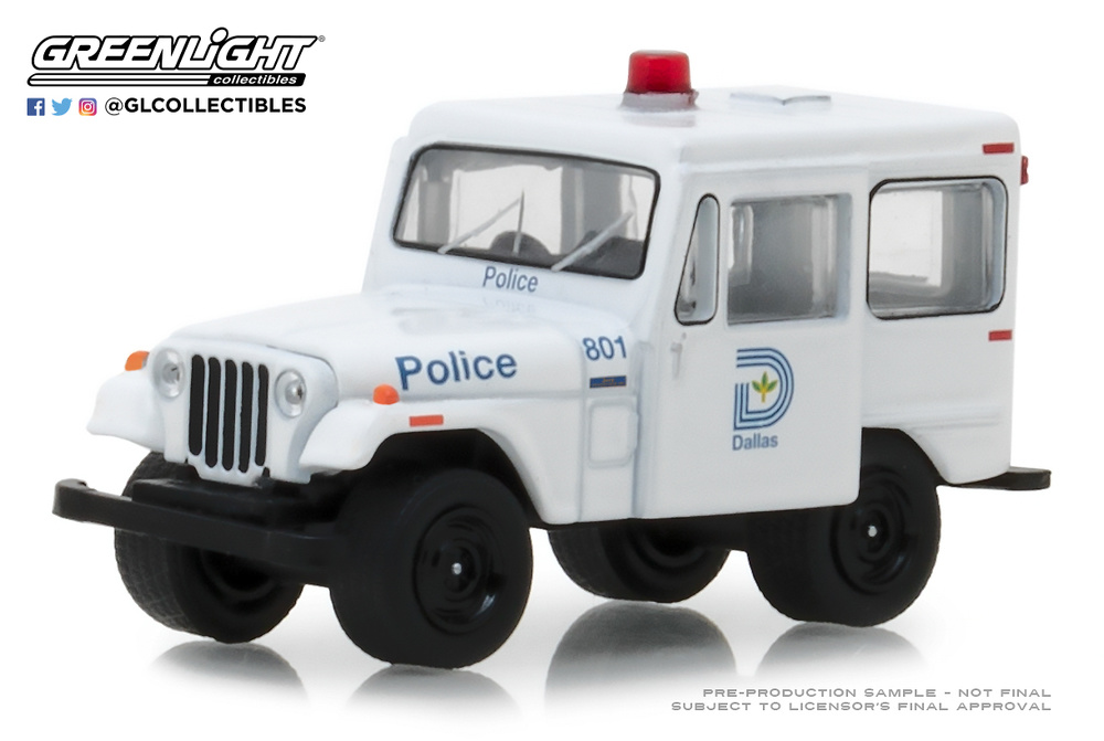 Jeep DJ-5 Policia de Texas - Dallas (1977) 42860B Greenlight 1/64 