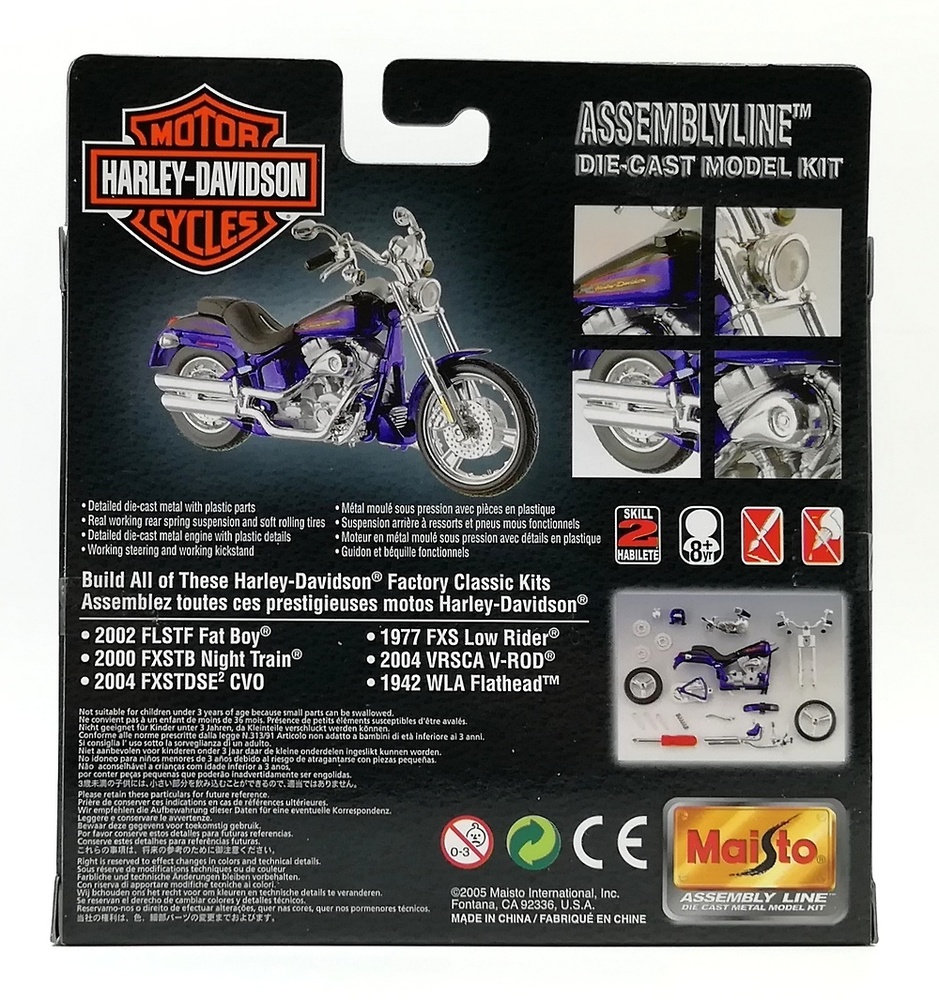 KIT Harley Davidson FXSTDSE CVO (2004) Maisto 1/18 