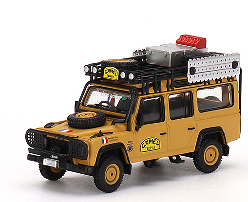 Land Rover Defender 110 Equipo Francés Camel Trophy Amazonia (1989) TSM MiniGT MGT00463 escala 1/64 