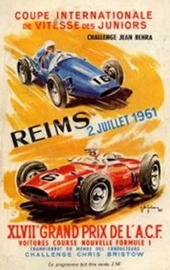 Poster del GP. F1 de Francia de 1961 