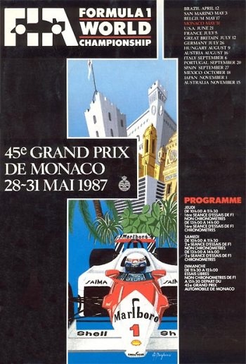 Poster del GP. F1 de Mónaco de 1987 