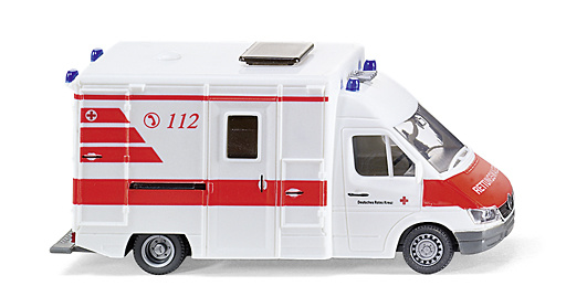 Mercedes Benz Sprinter Ambulancia Cruz Roja Alemana 112 Wiking 1/87