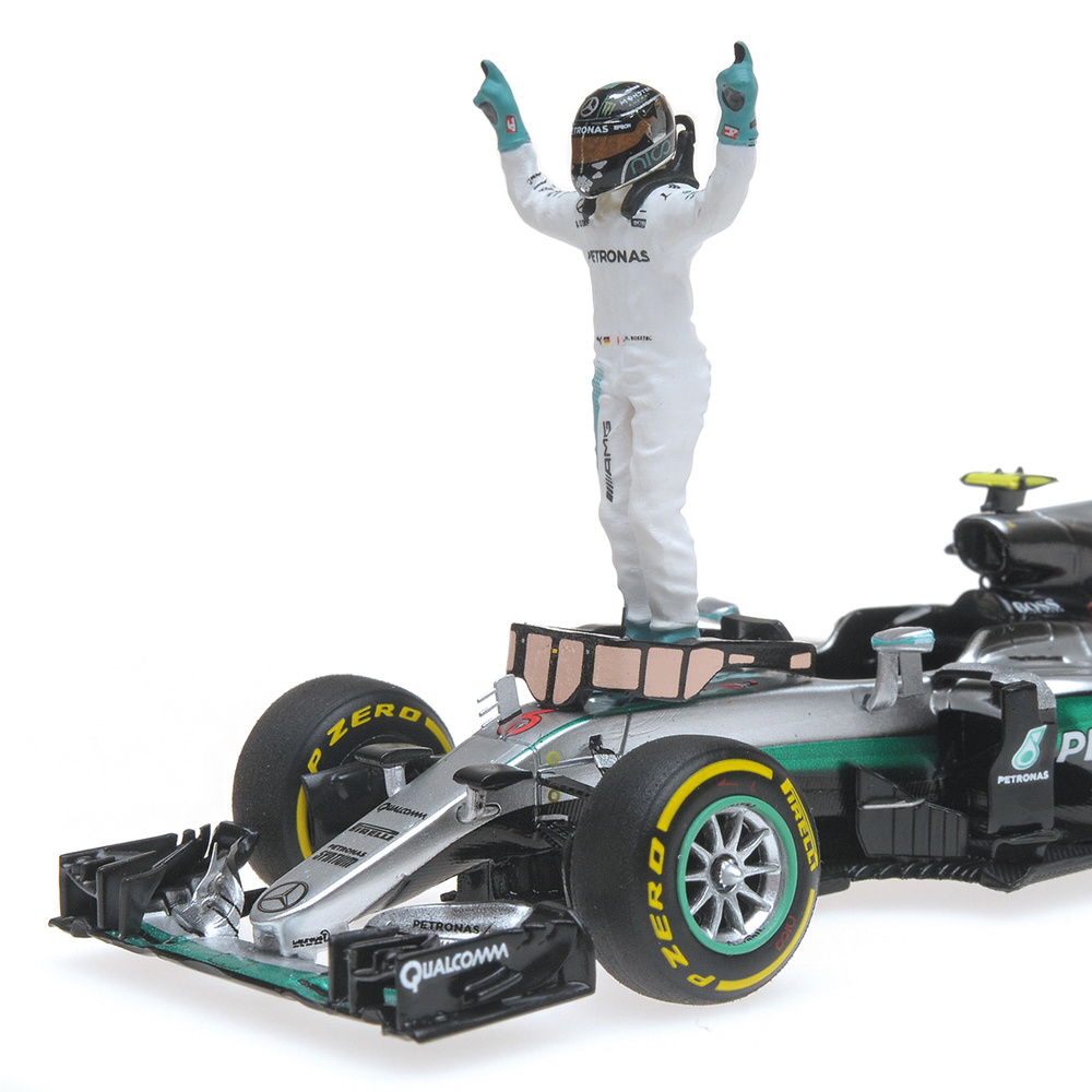 Mercedes W07 nº 6 Nico Rorberg con figura (2016) Minichamps 417160906 1:43 