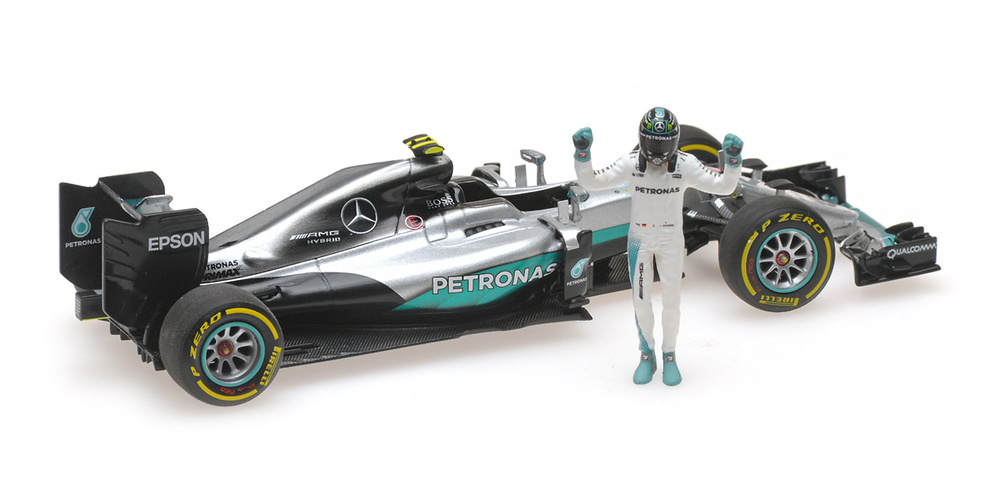 Mercedes W07 nº 6 Nico Rosberg con figura (2016) Minichamps 1:43 