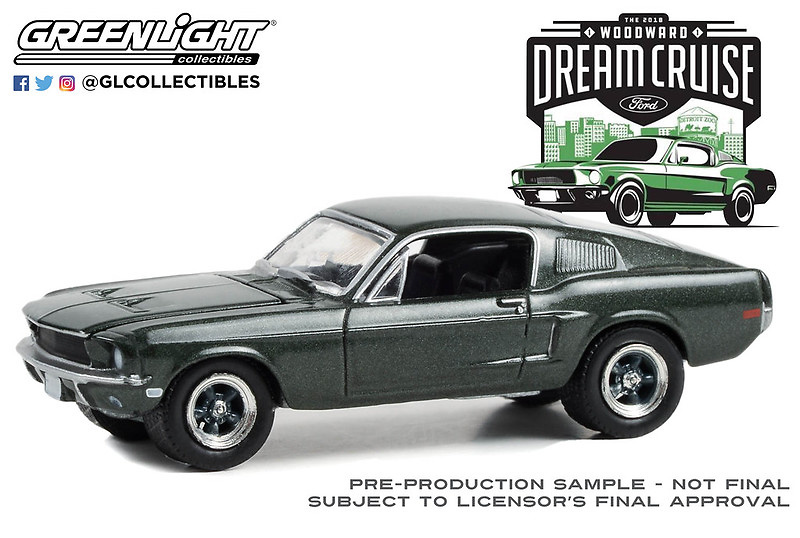 Miniatura Ford Mustang GT Fastback (1968) Greenlight 37280 escala 1/64 