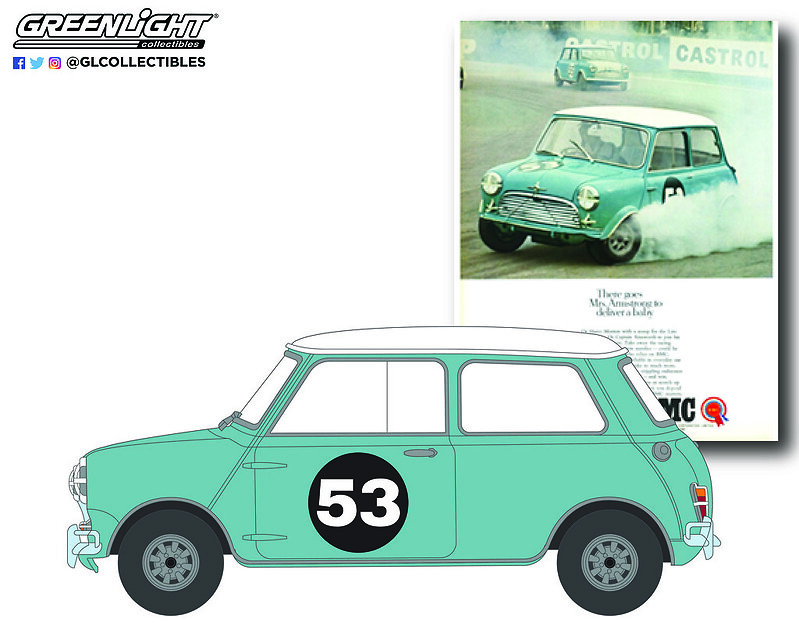 Morris Mini Cooper S nº 53 (1967) Greenlight 39080B 1/64 