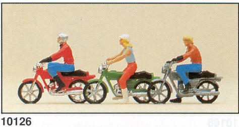 Motos con figuras Preiser 10126 1/87 