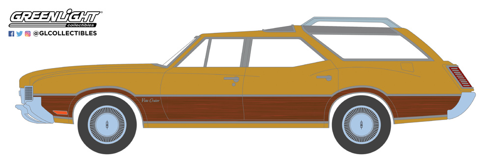 29950-C 1:64 Estate Wagons Series 3 - 1970 Oldsmobile Vista Cruiser - Nugget Gold Poly and Wood Grain Solid Pack 