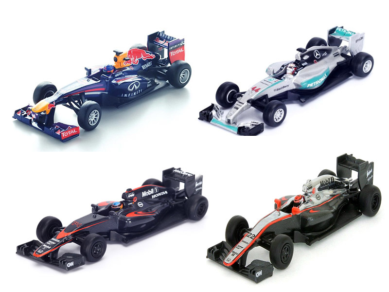 Pack de 4 Monoplazas de F1 Spark 1/64 