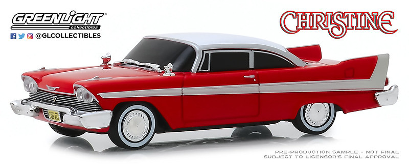 Plymouth Fury pelicula -Christine - versión diabólica con cristales tintados (1958) Greenlight 1/43 