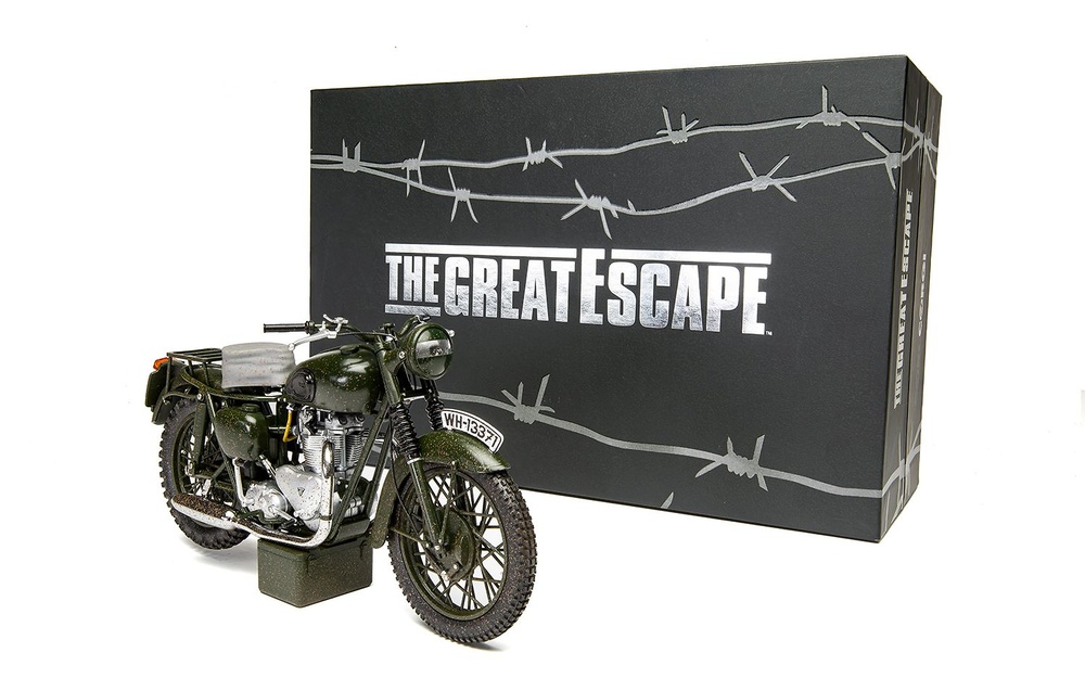 Triumph TR6 Trophy - salpicada - The Great Escape Corgi CC8501 1/12 