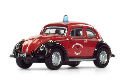VW Beetle Bomberos Düsseldorf Schuco 1/87 - Menú