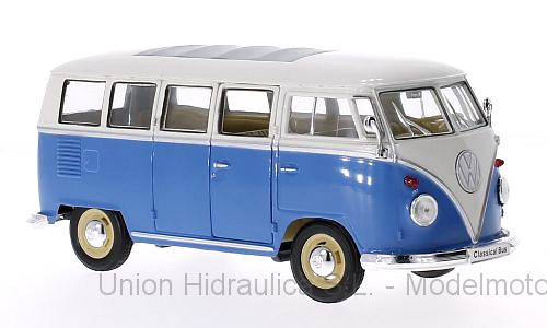 Volkswagen T1 Bus (1963) Welly 1:24 Blanco - Azul 