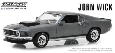 Ford Mustang Boss 429 pelicula John Wick (1969) Greenlight escala 1/43