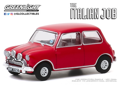 Mini Cooper S 1275 " The Italian Job" (1969) Green Machine 1/64